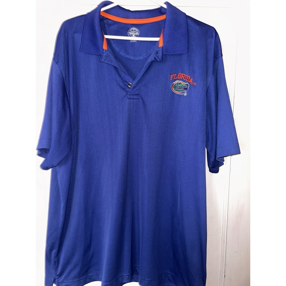 Florida Gators Polo Shirt Mens XL Blue Rivalry Threads NCAA Embroidered Logo